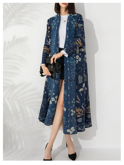 Native Pattern Peated Long Cardigan ( Pre-order 15 days )